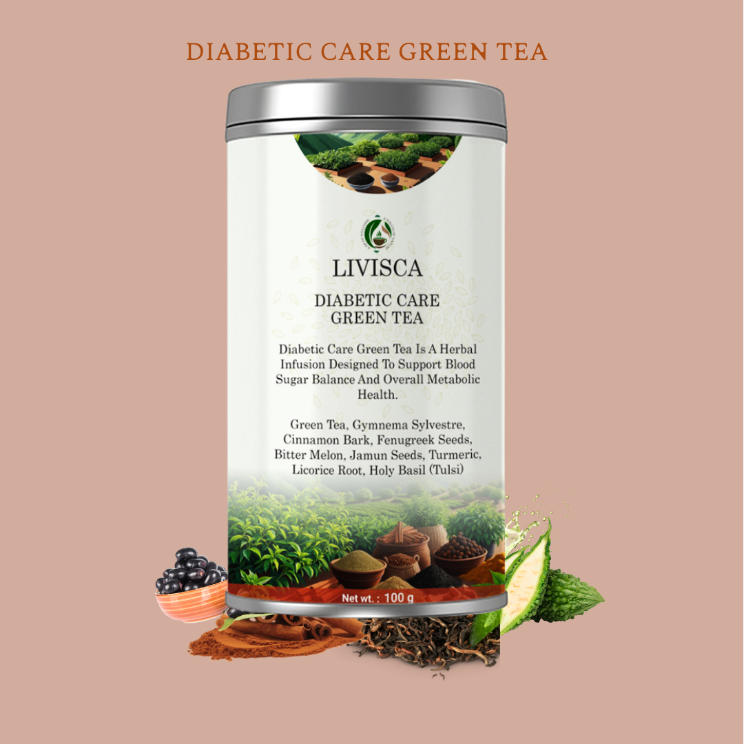 Livisca Diabetic Care Green Tea: Healthy Living & Natural Blood Sugar Support for Diabetes Control