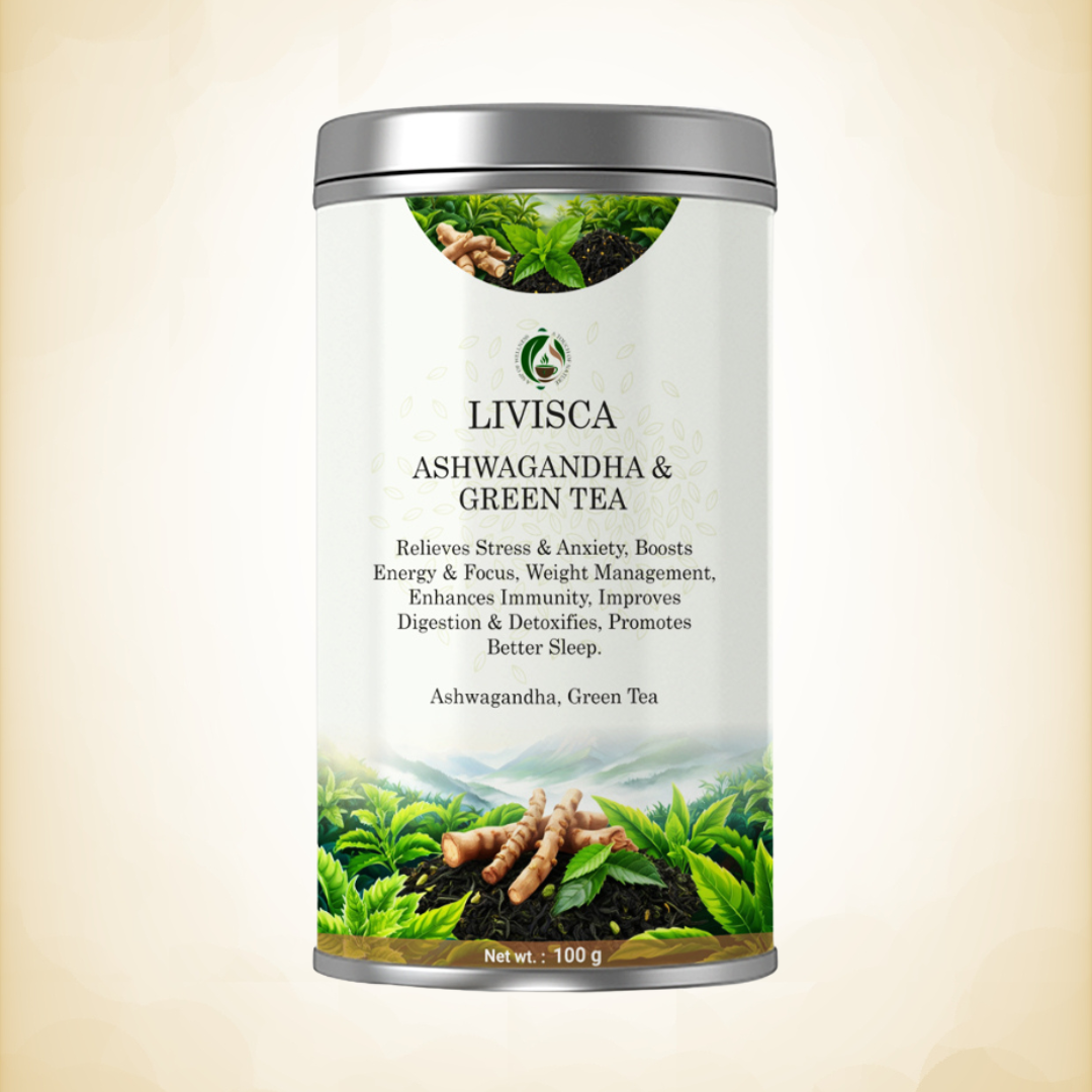 Livisca Ashwagandha & Green Tea – Stress Relief and Wellness Elixir