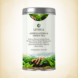 Livisca Ashwagandha & Green Tea – Stress Relief and Wellness Elixir