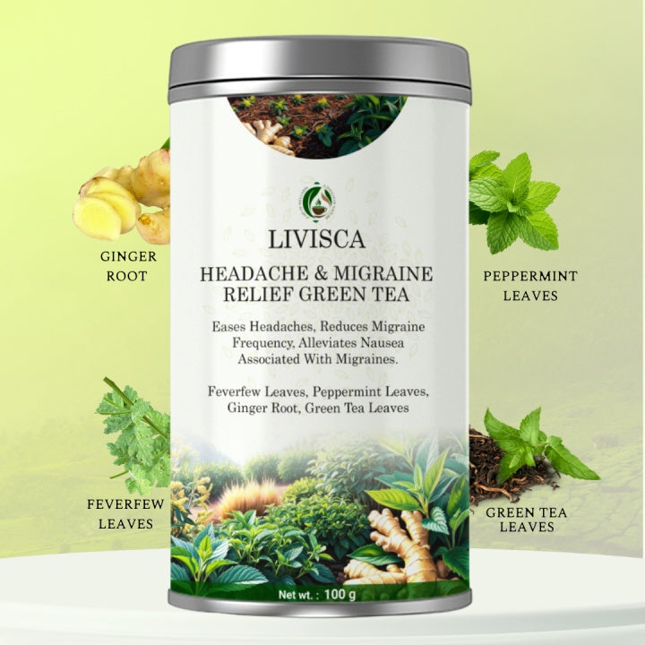 LIVISCA headache and migraine relief green tea 