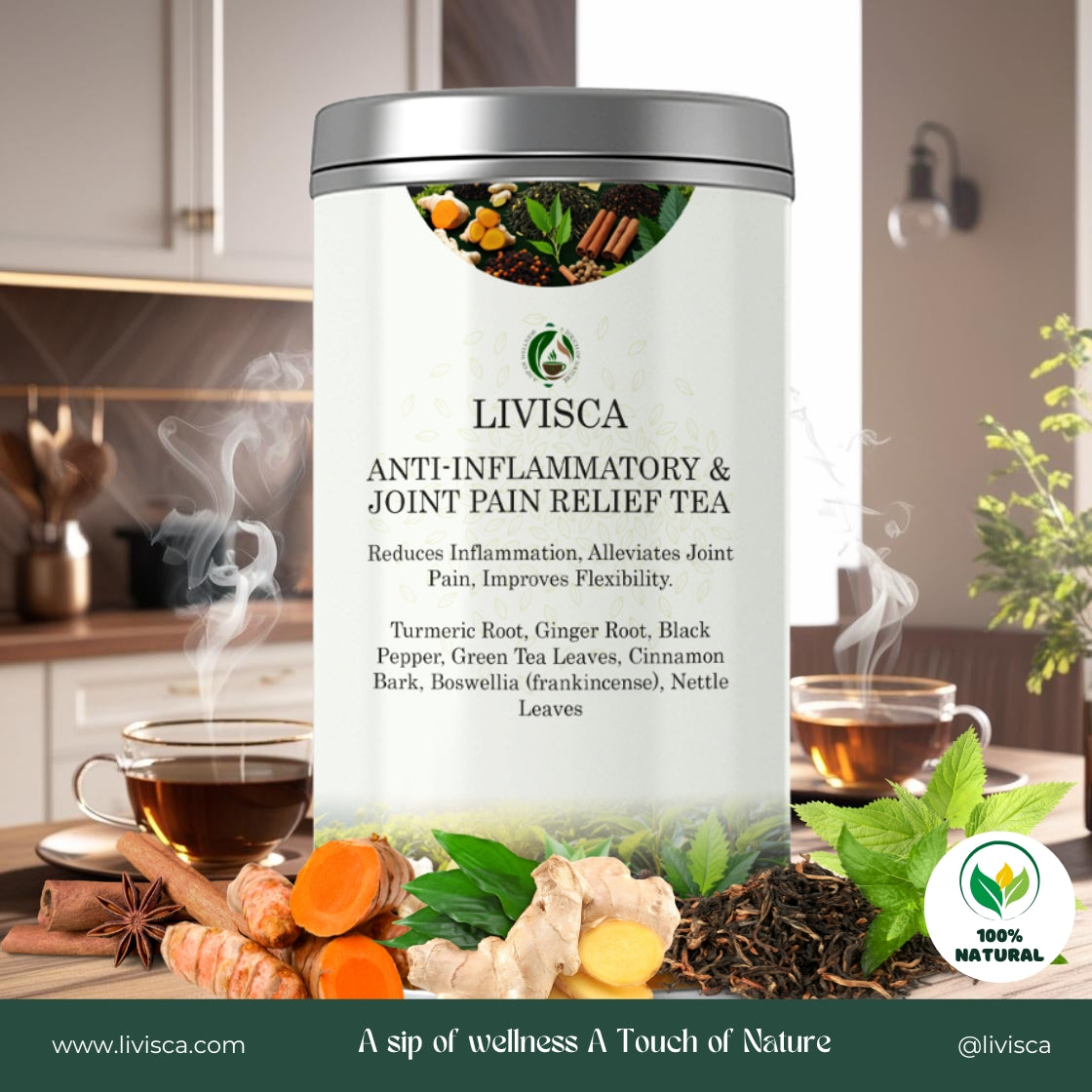 LIVISCA anti-inflammatory and joint pain relief tea 