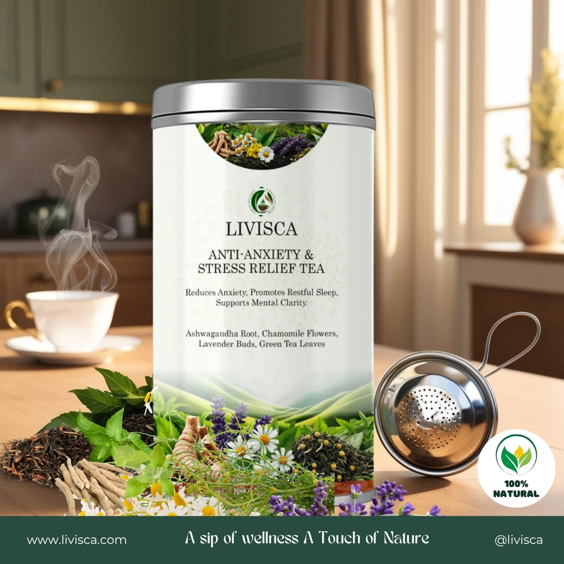 LIVISCA anti-anxiety and stress relief tea 