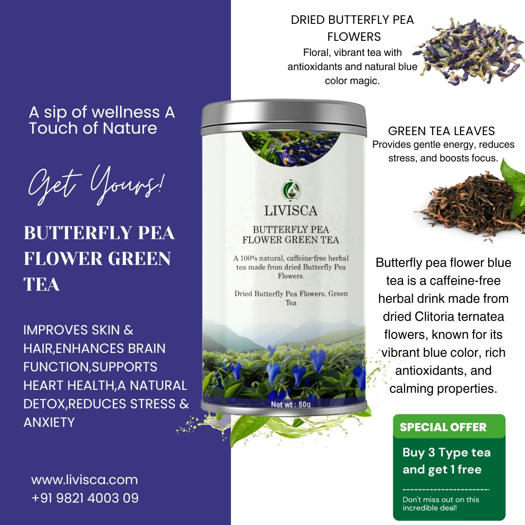 LIVISCA Butterfly Pea Flower Green Tea 
