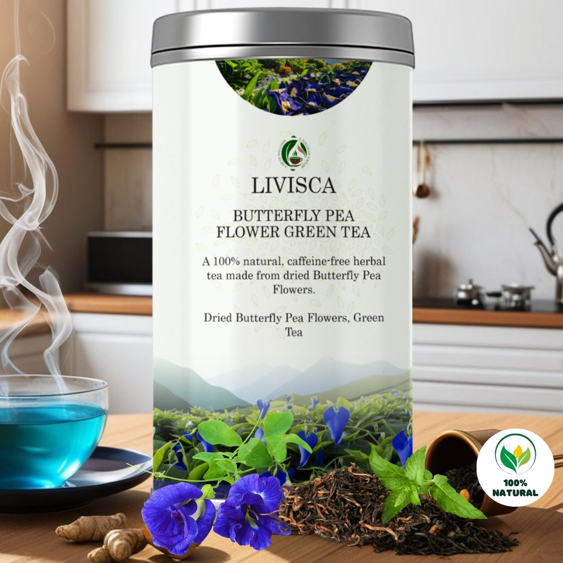 LIVISCA Butterfly Pea Flower Green Tea 