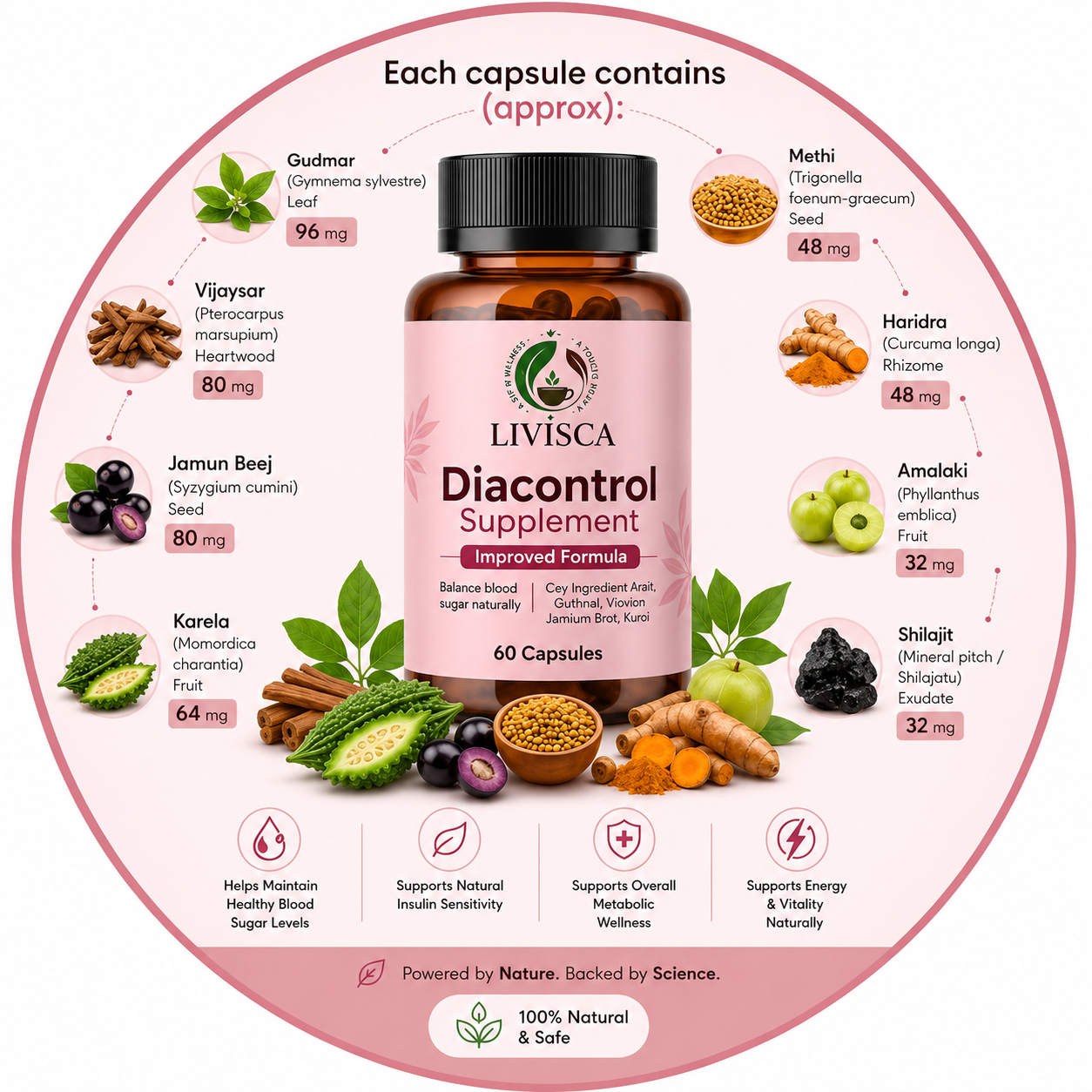 Diacontrol Supplement – Improved Formula (60 Veg Capsules)
