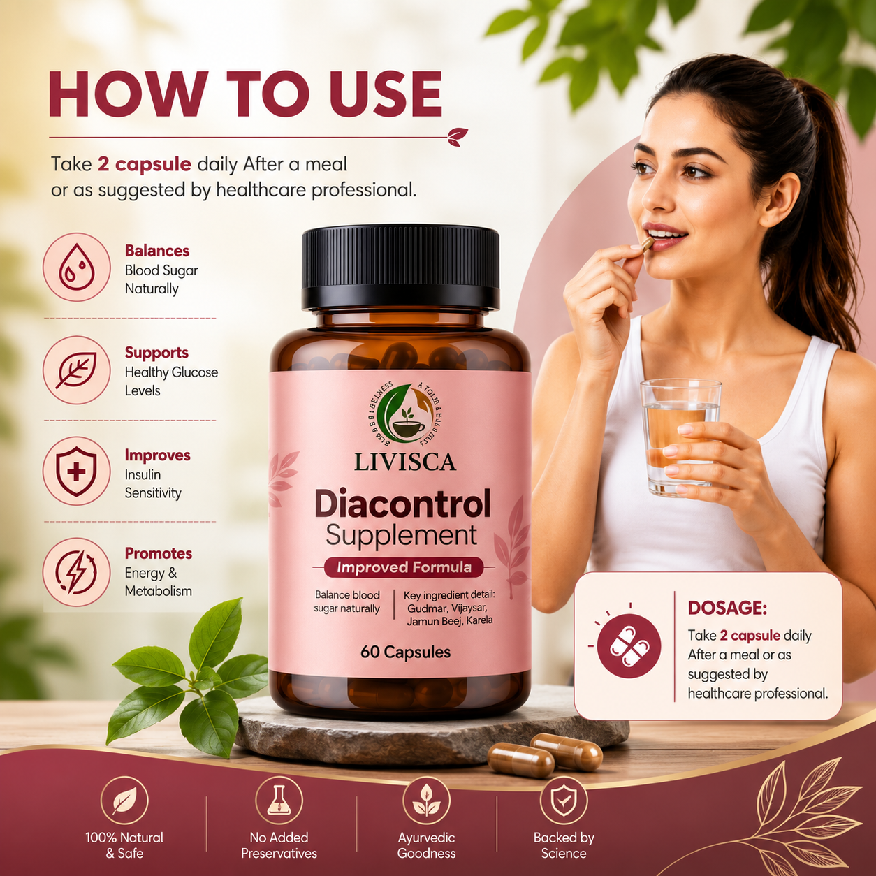 Diacontrol Supplement – Improved Formula (60 Veg Capsules)