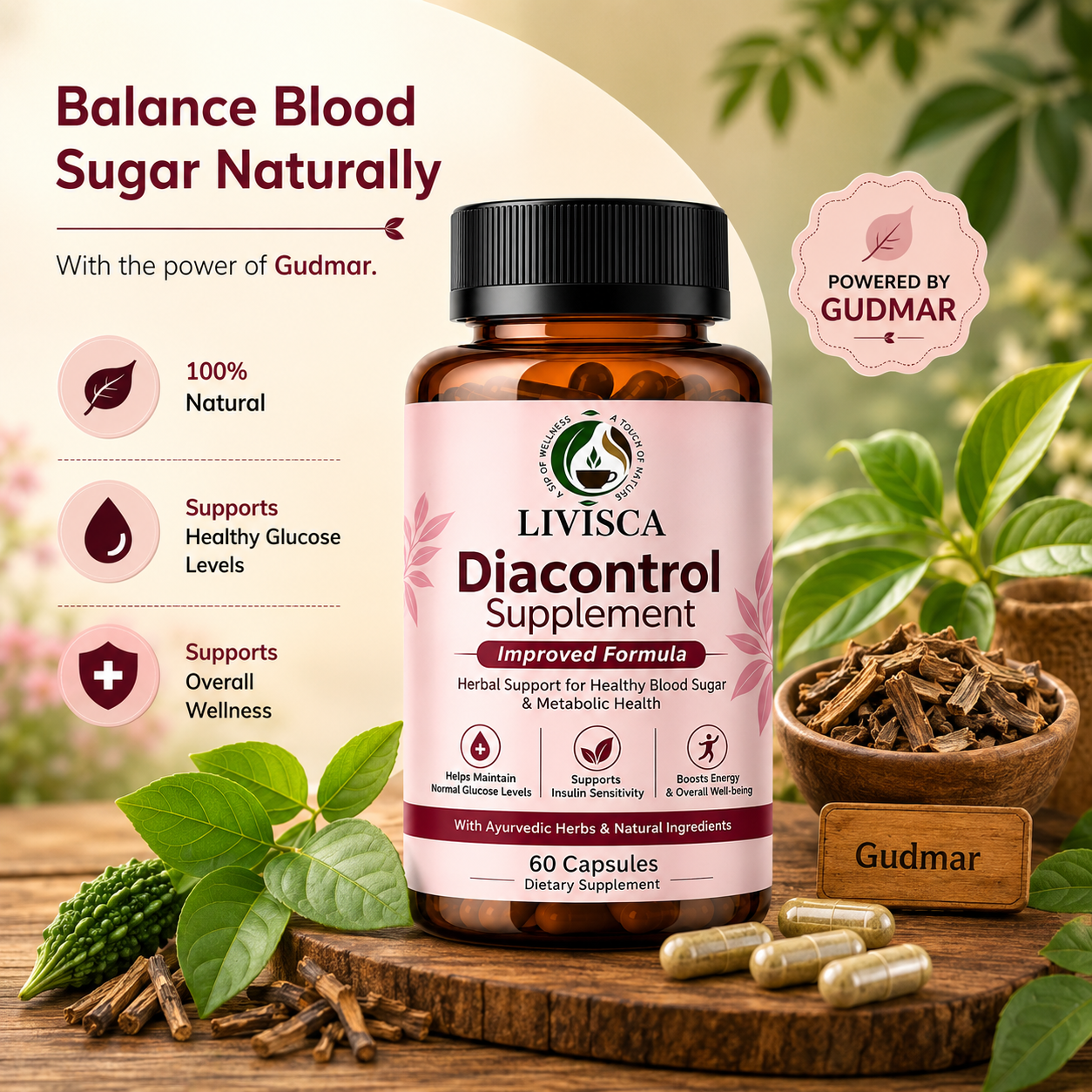 Diacontrol Supplement – Improved Formula (60 Veg Capsules)