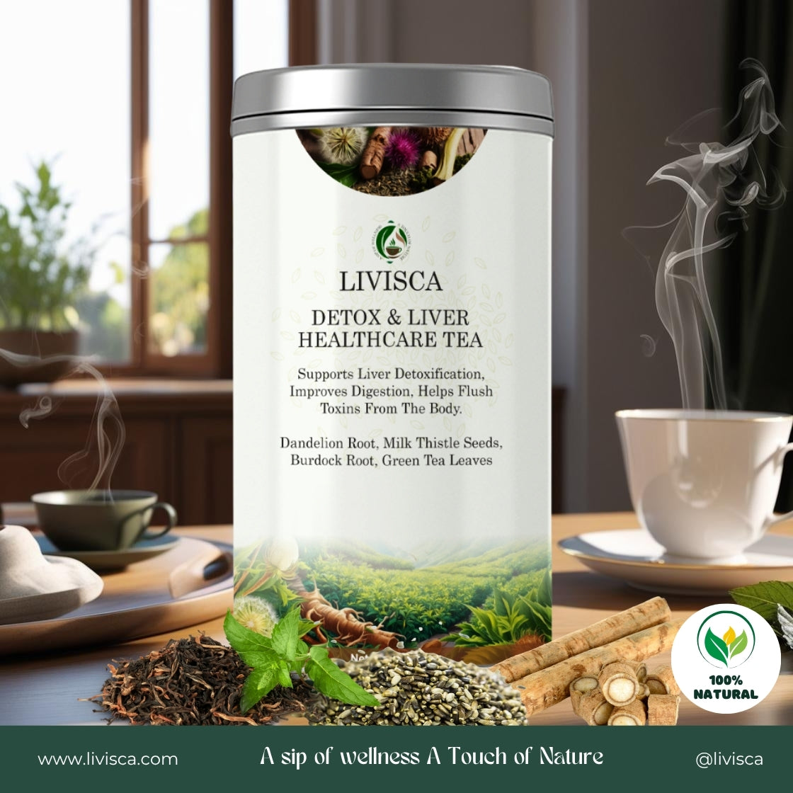 LIVISCA detox and liver healthcare tea 