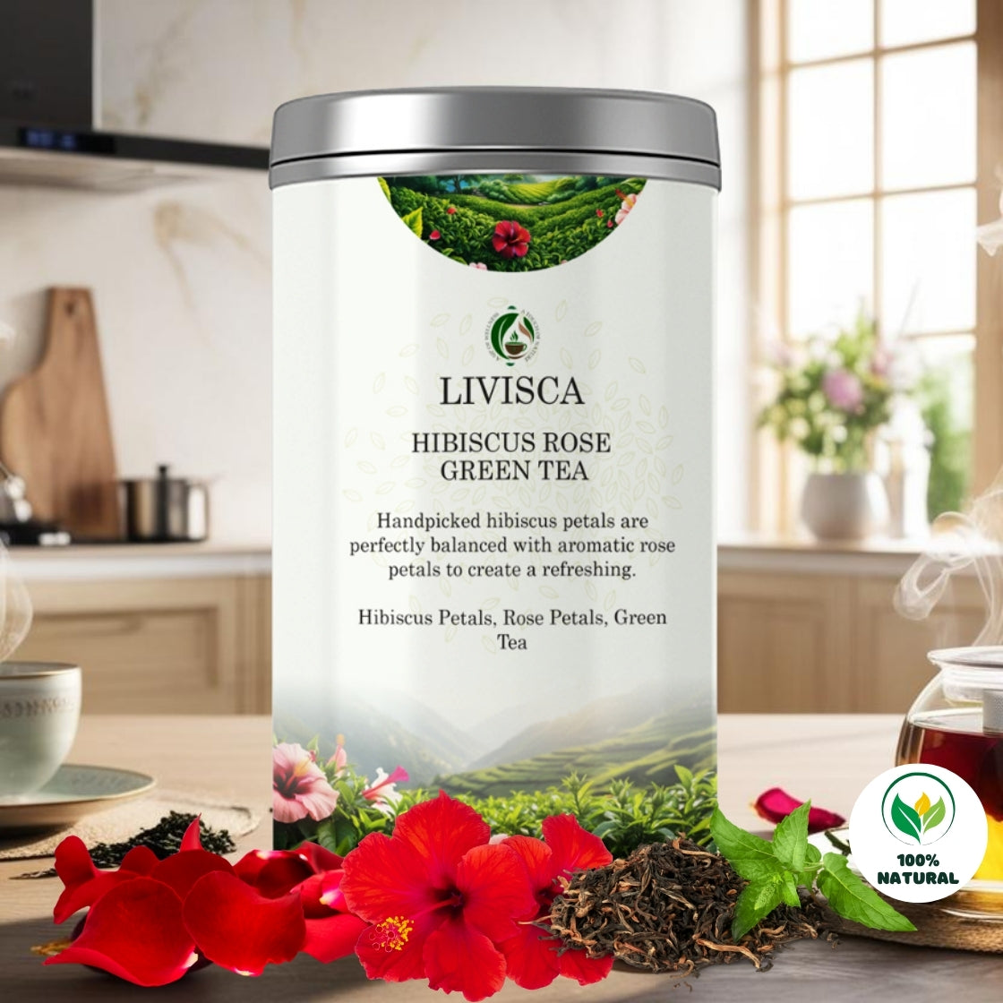 LIVISCA Hibiscus Rose Green Tea 