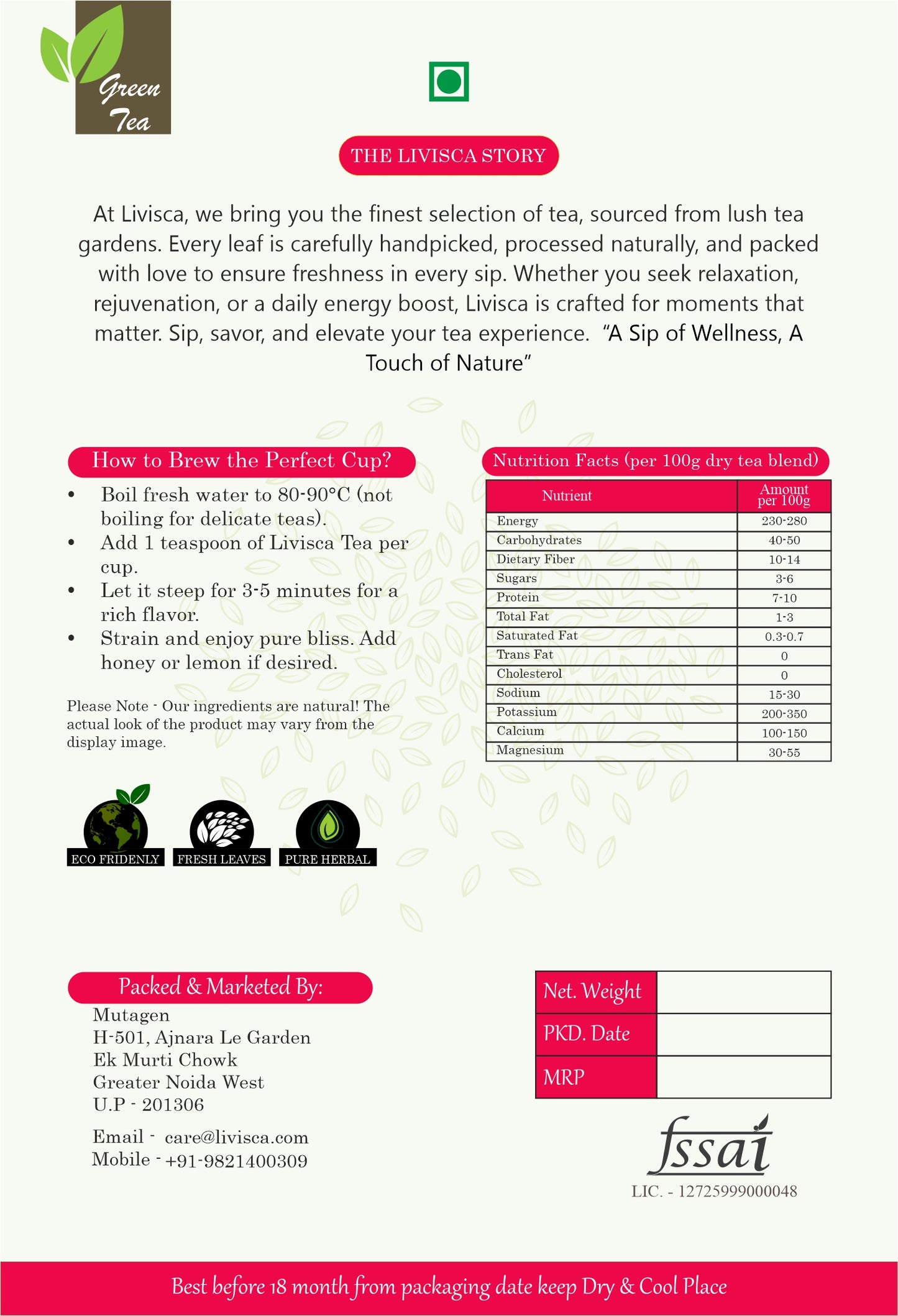 Hibiscus Tea Leaves with Rose