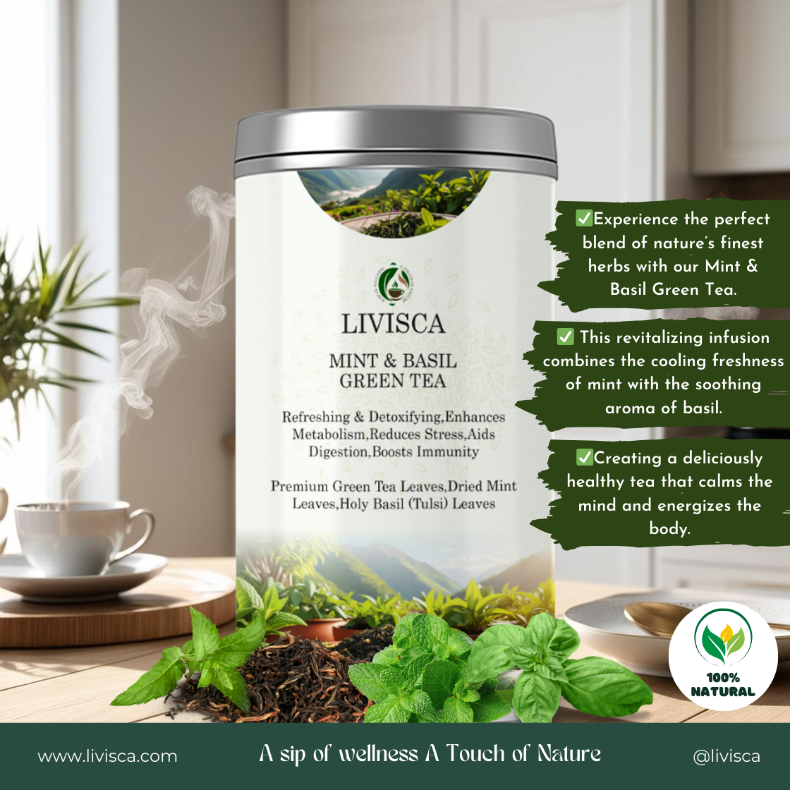 Mint & Basil Green Tea