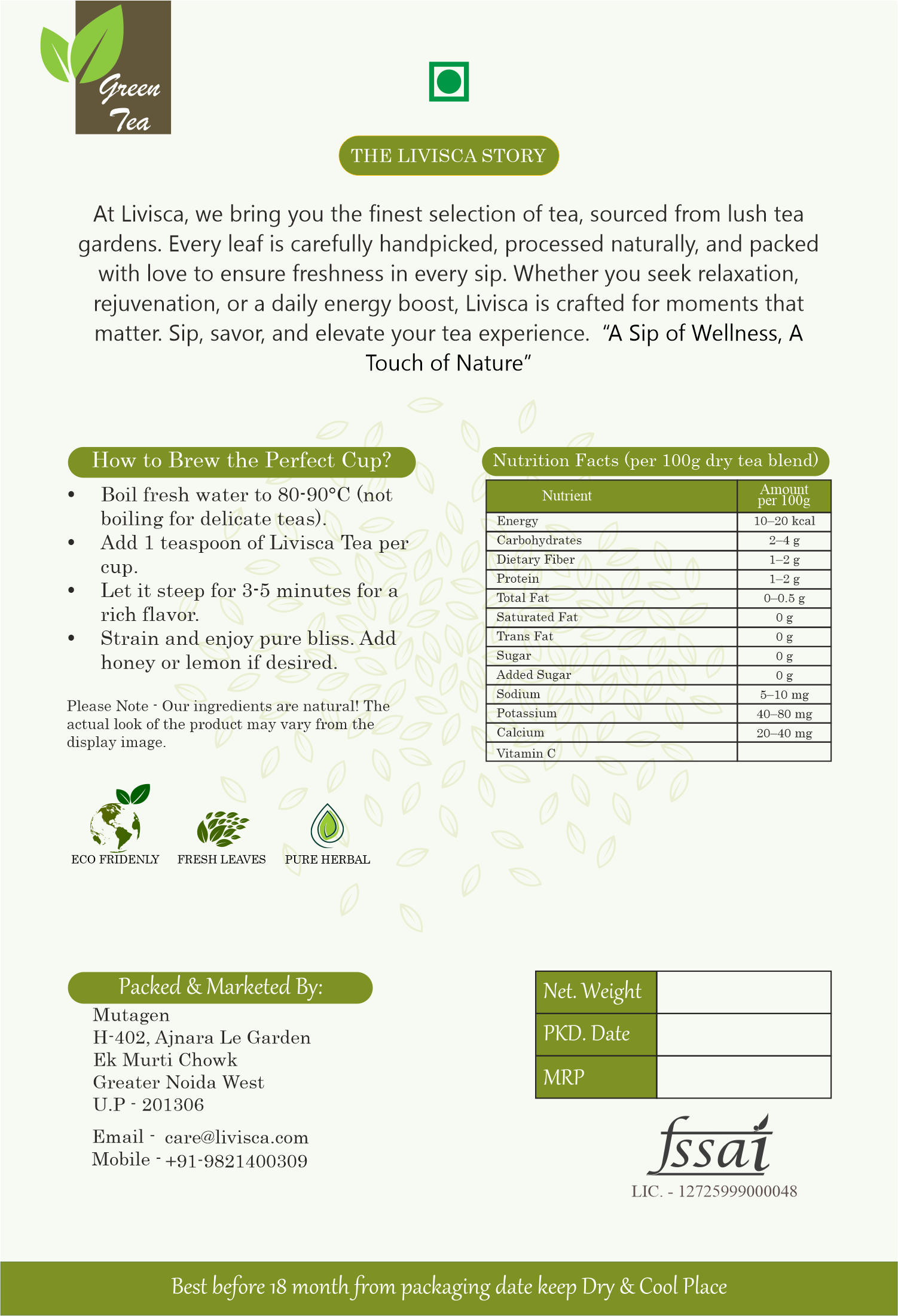 Lungs Care Green Tea