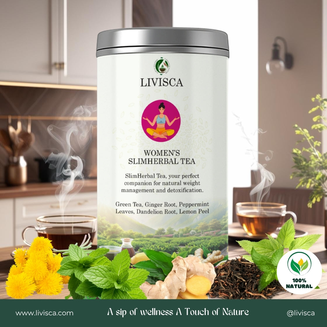 LIVISCA Women's Slim Herbal Tea 
