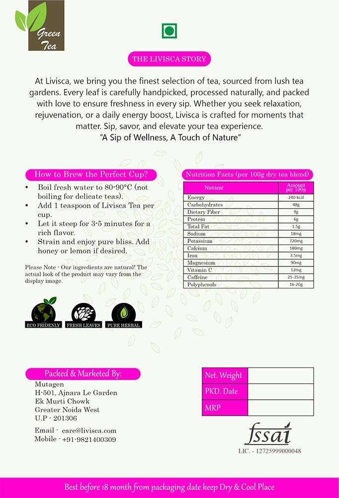 LIVISCA Women's Detoxers Tea 