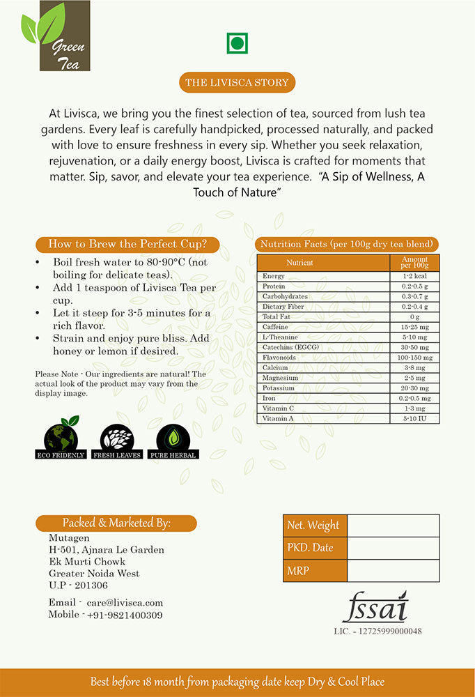 LIVISCA Chamomile Green Tea 