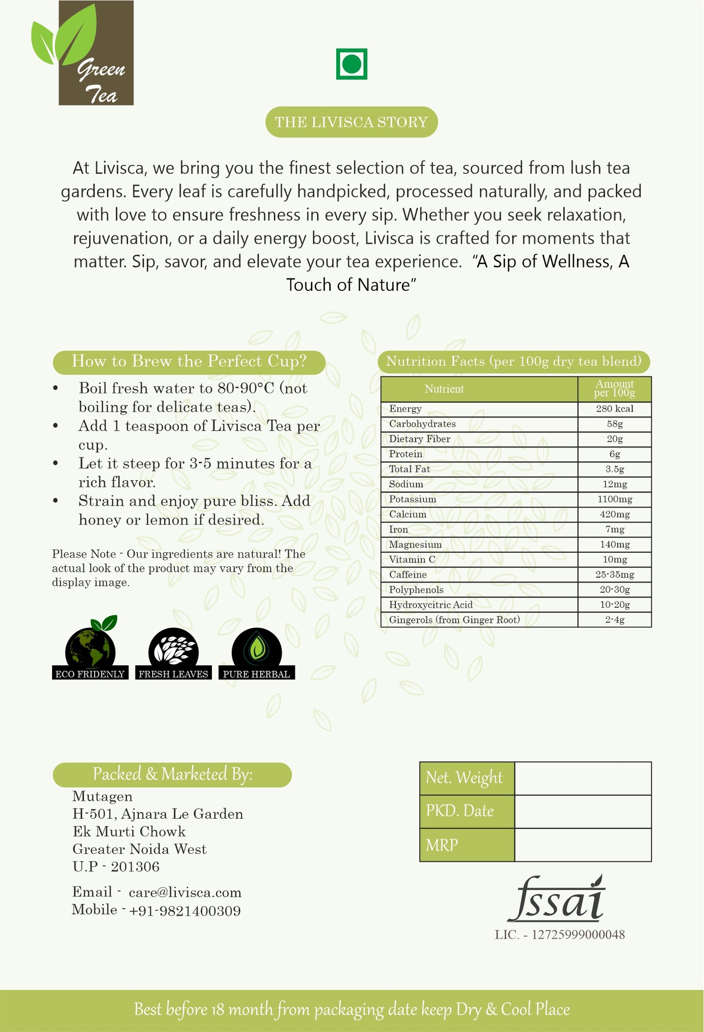 Weight Loss Support Tea