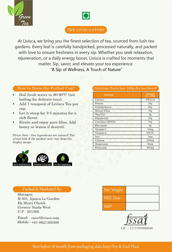 LIVISCA Calendula & Green Tea 