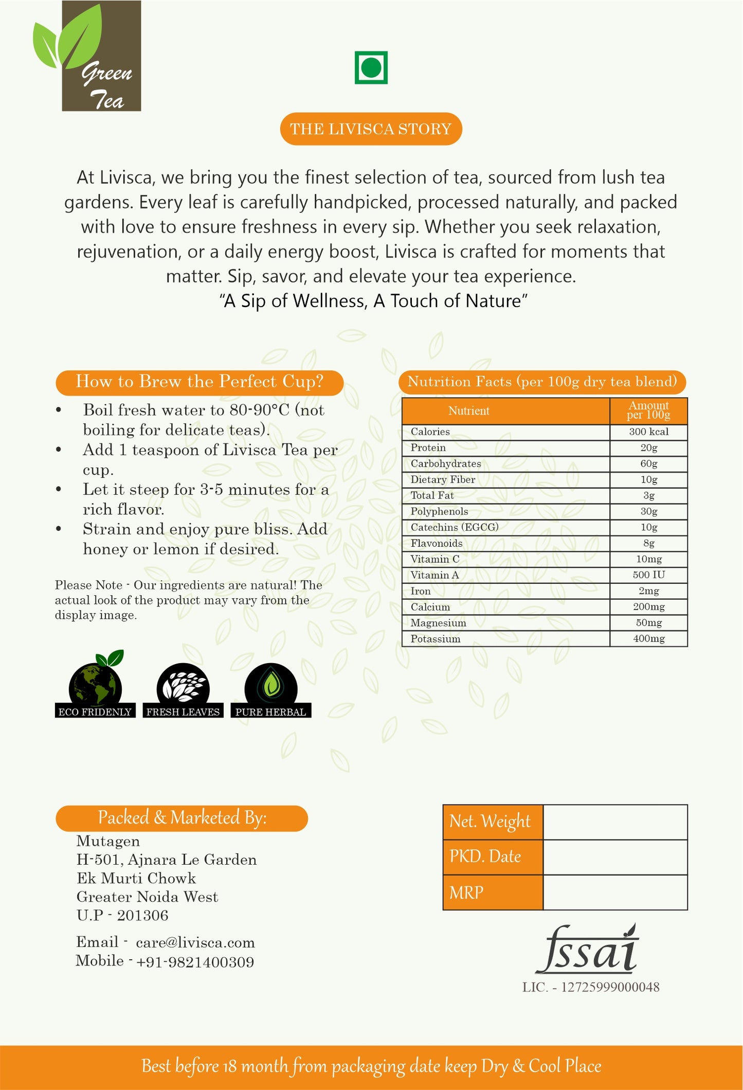 Calendula & Green Tea