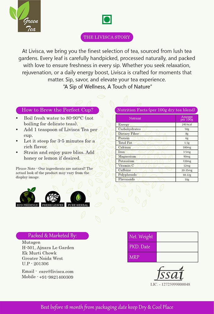 LIVISCA Women's PCOS-Care Tea 