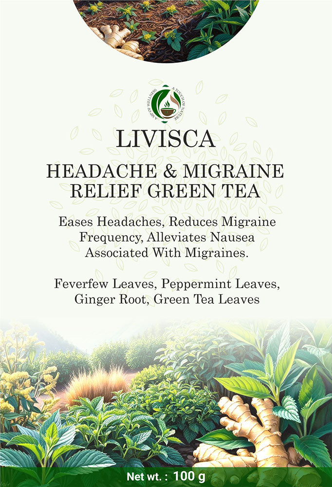LIVISCA headache and migraine relief green tea