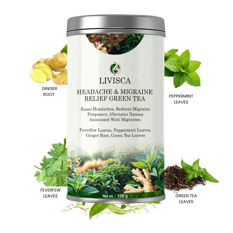 LIVISCA headache and migraine relief green tea